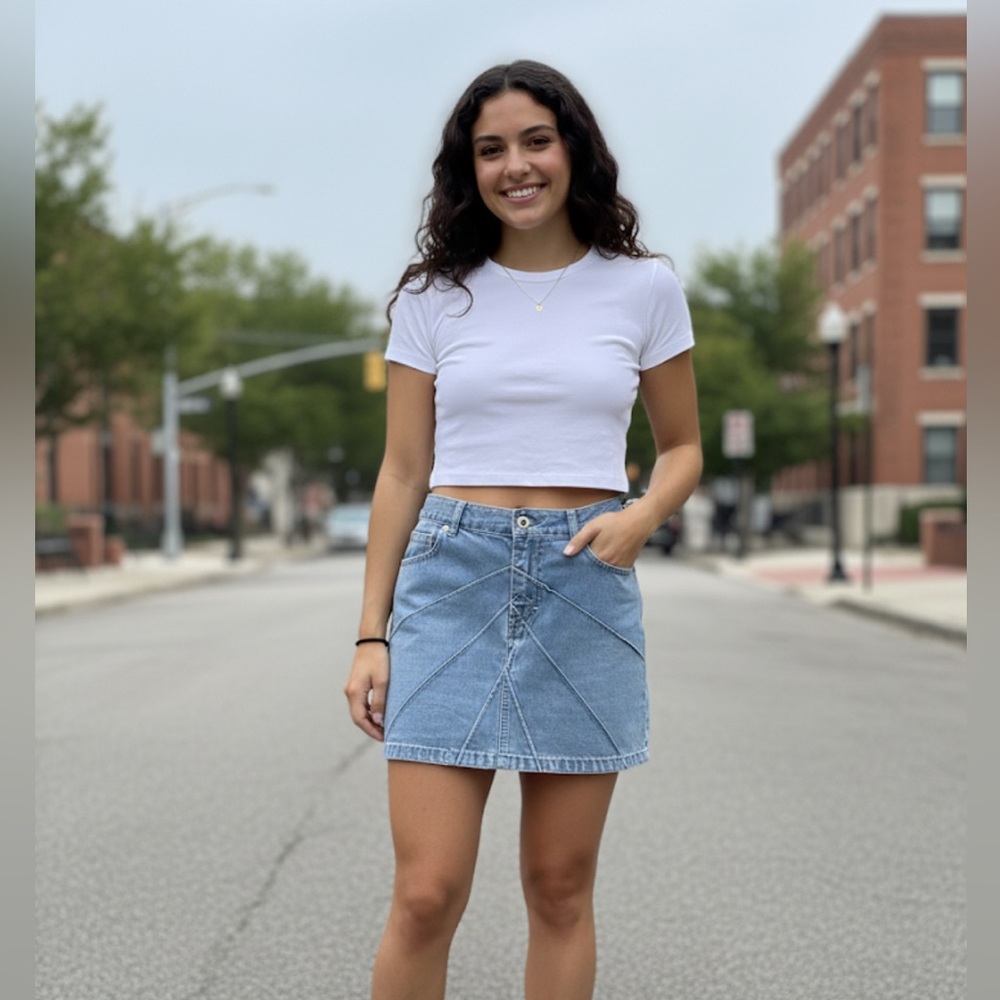 💙❤️ Vintage Tommy Jeans Hilfiger Denim Skirt